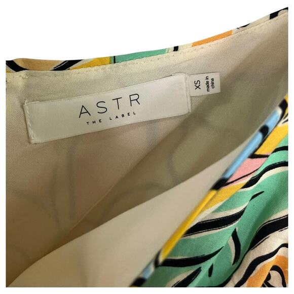 ASTR The Label Dress Womens XS Orange Talula Tropical Papaya Cutout Linen Blend - Picture 3 of 13